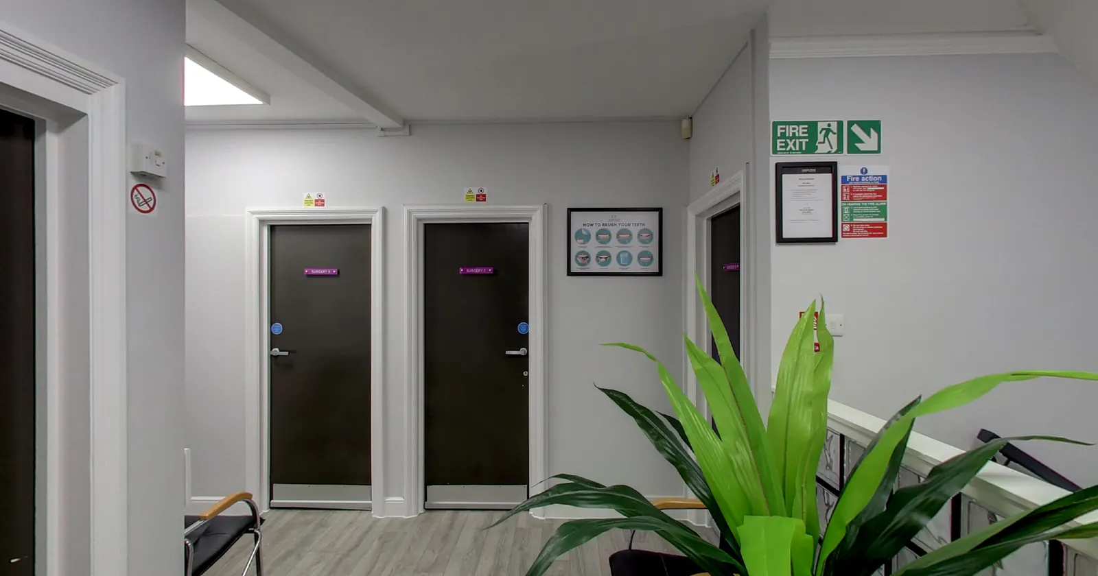 The waiting area at Cassio Road Dental Practice - a view from our 360° virtual tour