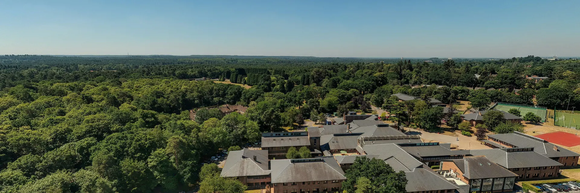 Aerial view of LVS Ascot - from our 360° tour